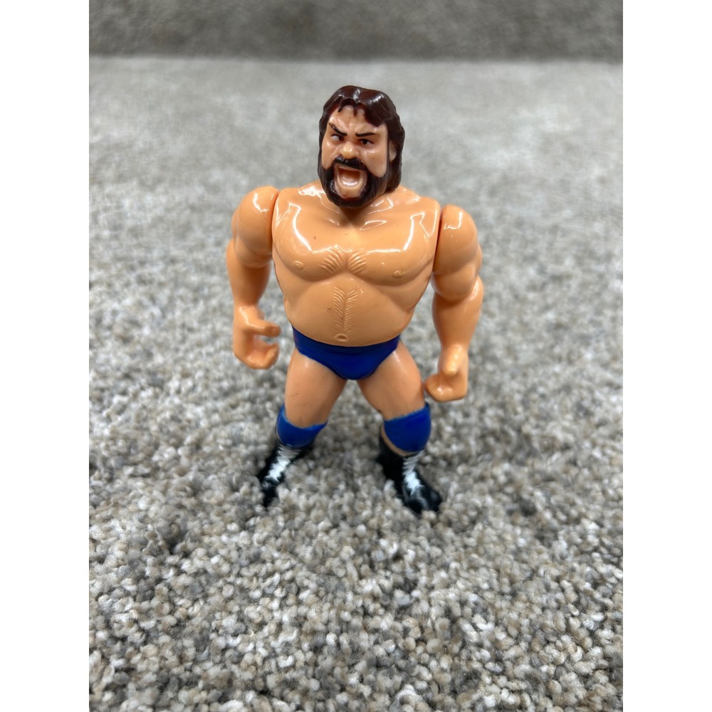 Vintage 1991 Hasbro WWF Hacksaw Jim Duggan Action Figure Blue Trunks Series 2
